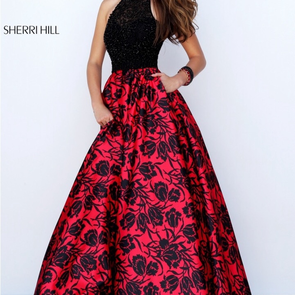 Sherri Hill Formal / Prom Dress with Red & Black